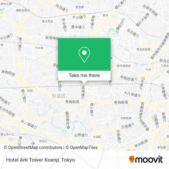 Hotel Ark Tower Koenji map