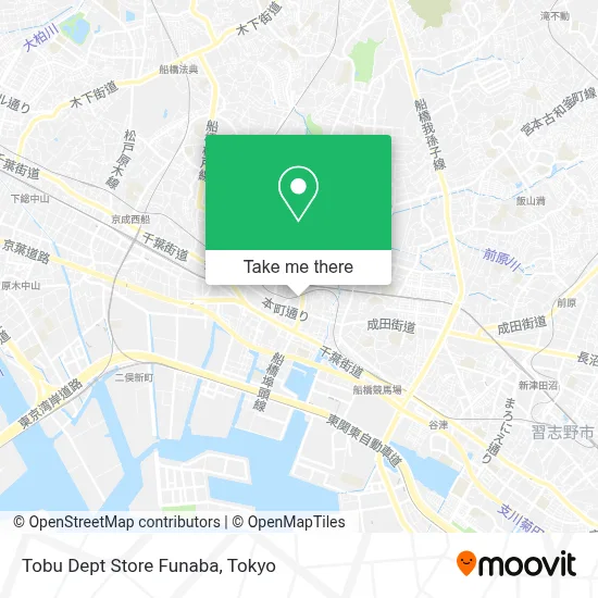 Tobu Dept Store Funaba map