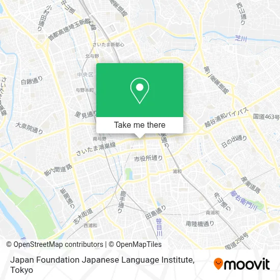 Japan Foundation Japanese Language Institute map