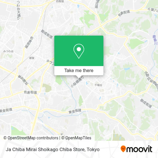 Ja Chiba Mirai Shoikago Chiba Store map