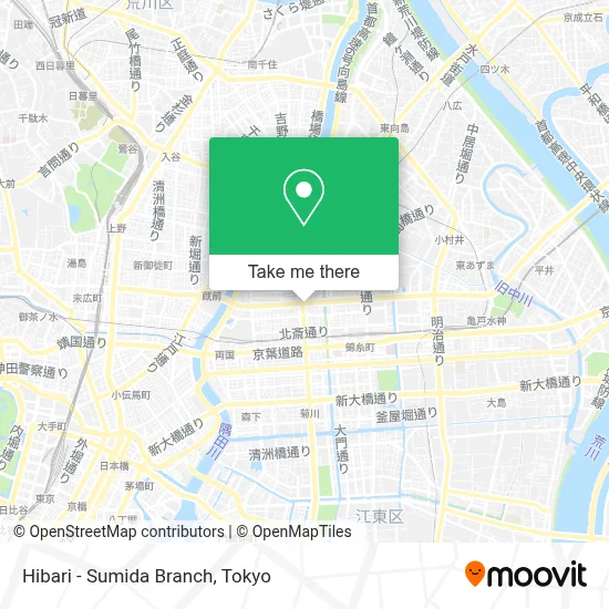 Hibari - Sumida Branch map