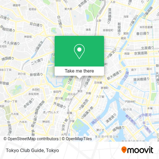 Tokyo Club Guide map