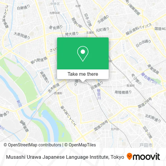 Musashi Urawa Japanese Language Institute map