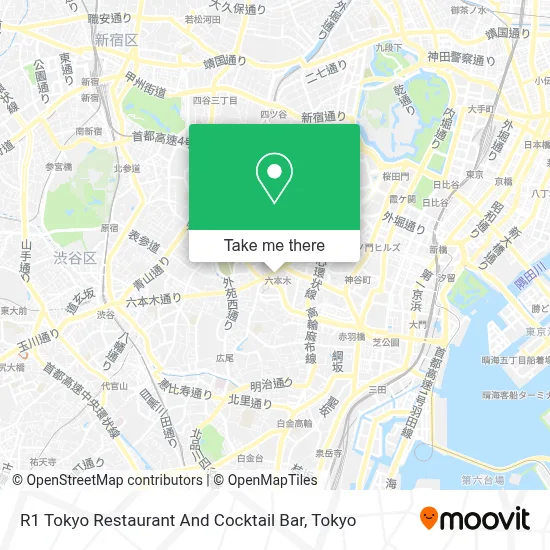 R1 Tokyo Restaurant And Cocktail Bar map