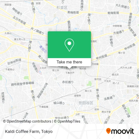 Kaldi Coffee Farm map