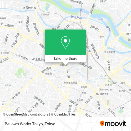 Bellows Works Tokyo map
