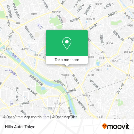 Hills Auto map