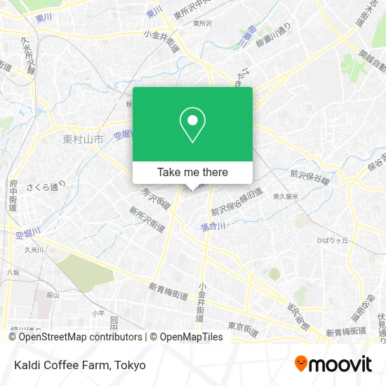 Kaldi Coffee Farm map
