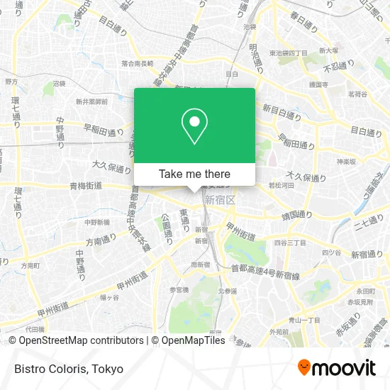 Bistro Coloris map