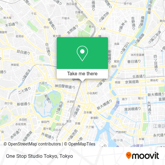 One Stop Studio Tokyo map