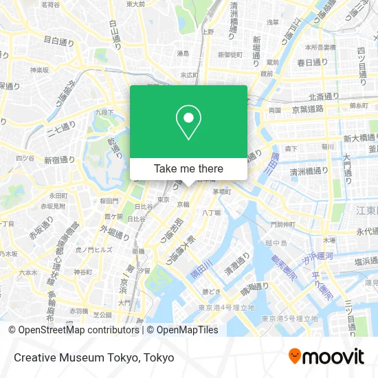 Creative Museum Tokyo map