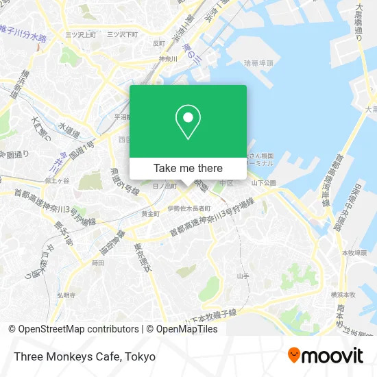 Three Monkeys Cafe map