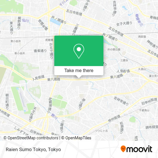 Raien Sumo Tokyo map