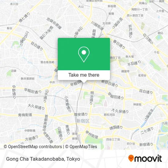Gong Cha Takadanobaba map
