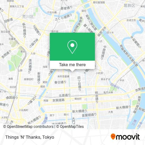 Things 'N' Thanks map