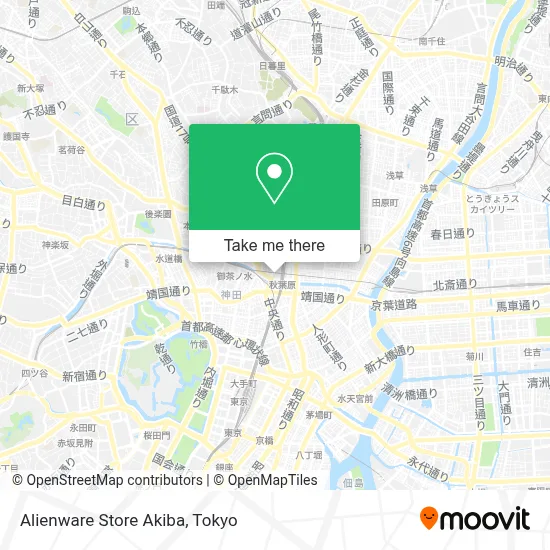 Alienware Store Akiba map