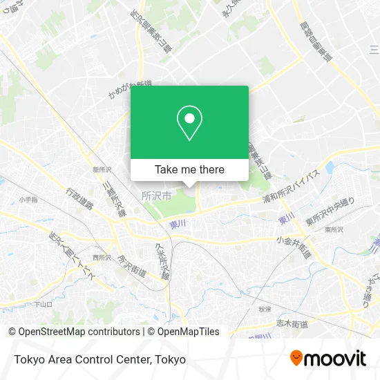 Tokyo Area Control Center map