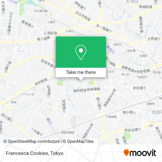 Francesca Cookies map