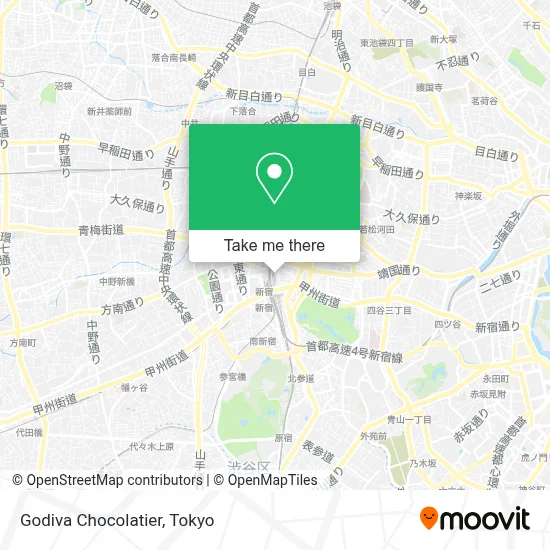 Godiva Chocolatier map