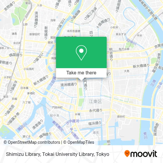 Shimizu Library, Tokai University Library map