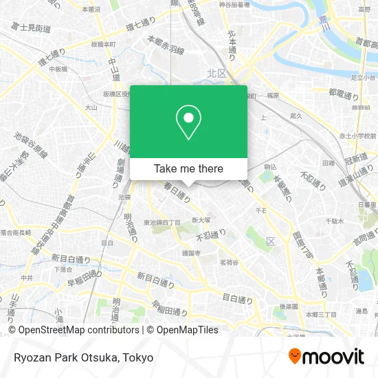 Ryozan Park Otsuka map