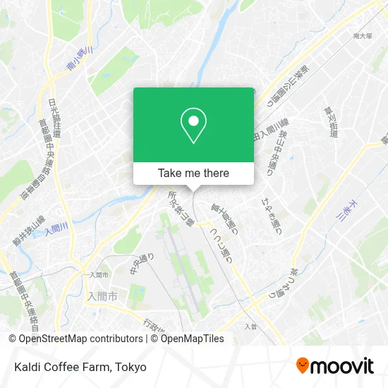 Kaldi Coffee Farm map