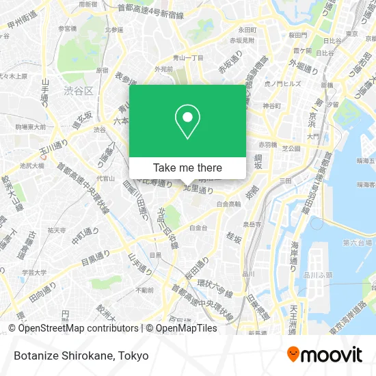Botanize Shirokane map