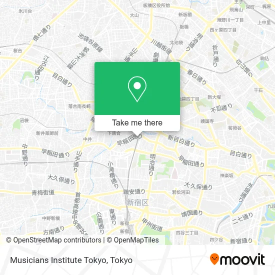 Musicians Institute Tokyo map