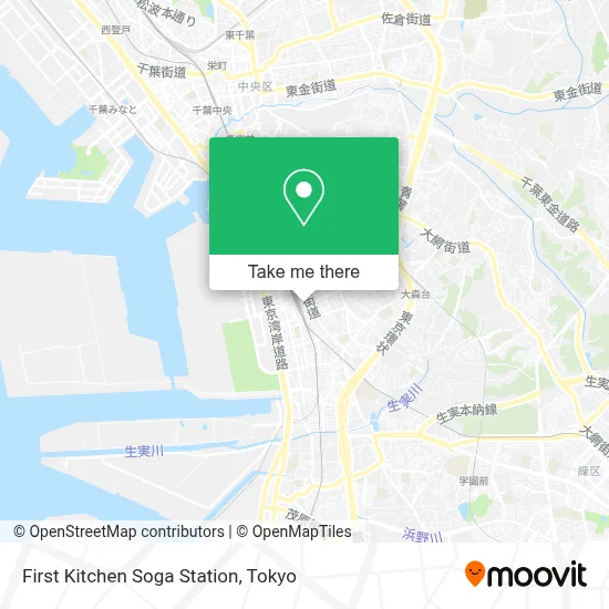 First Kitchen Soga Station map