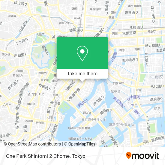 One Park Shintomi 2-Chome map