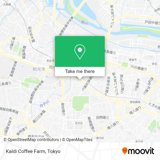 Kaldi Coffee Farm map