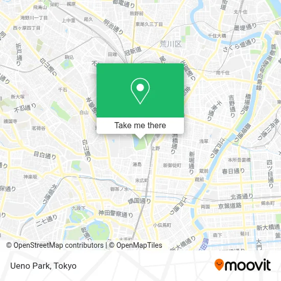 Ueno Park map