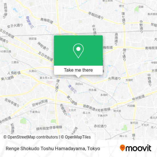 Renge Shokudo Toshu Hamadayama map