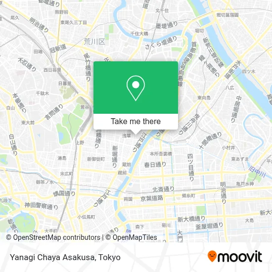 Yanagi Chaya Asakusa map
