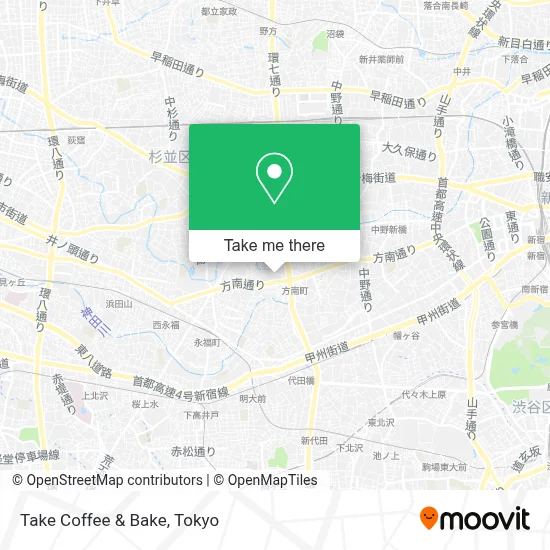 Take Coffee & Bake map