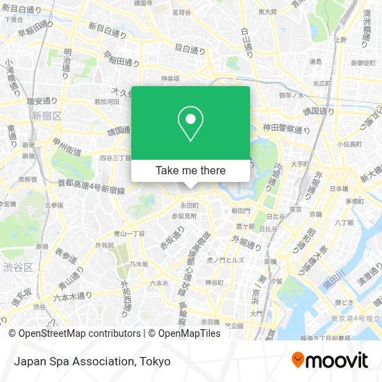 Japan Spa Association map