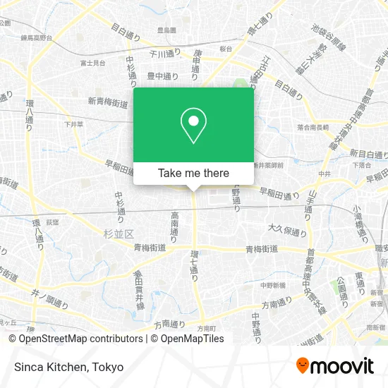 Sinca Kitchen map