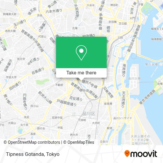 Tipness Gotanda map