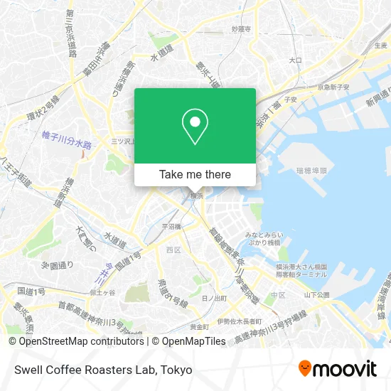 Swell Coffee Roasters Lab map