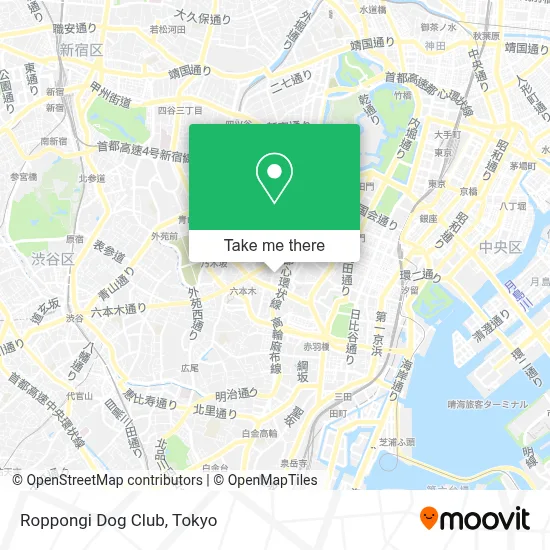 Roppongi  Dog Club map