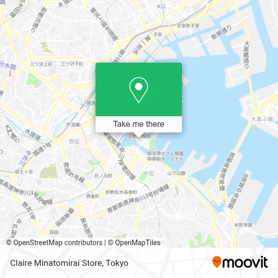 Claire Minatomirai Store map
