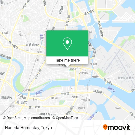 Haneda Homestay map