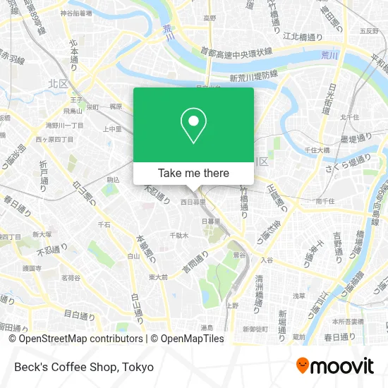 Beck's Coffee Shop map