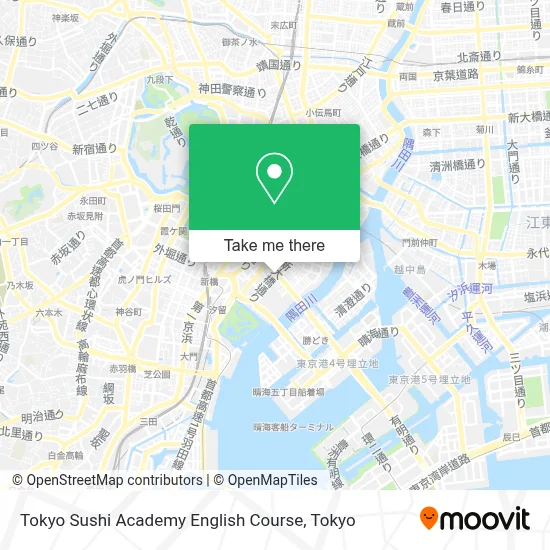 Tokyo Sushi Academy English Course map