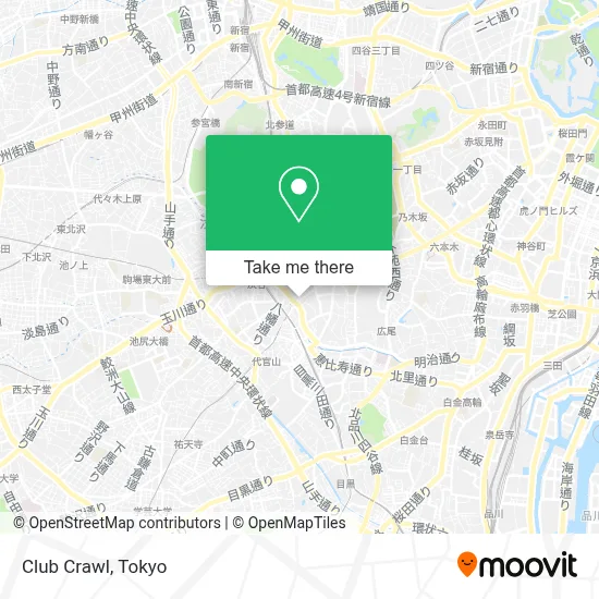 Club Crawl map