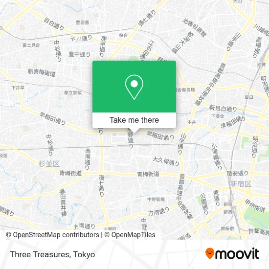 Three Treasures map