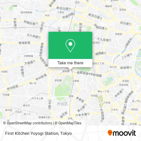 First Kitchen Yoyogi Station map
