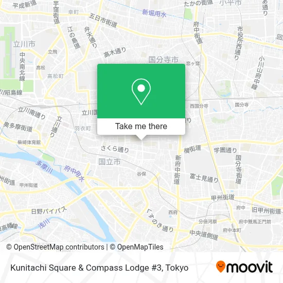 Kunitachi Square & Compass Lodge #3 map