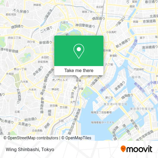 Wing Shinbashi map