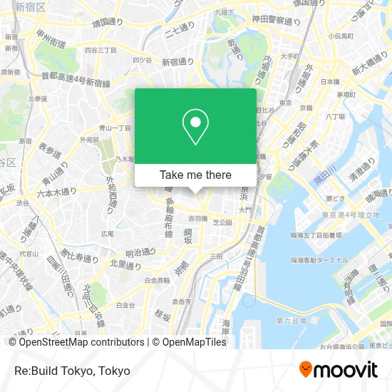 Re:Build Tokyo map